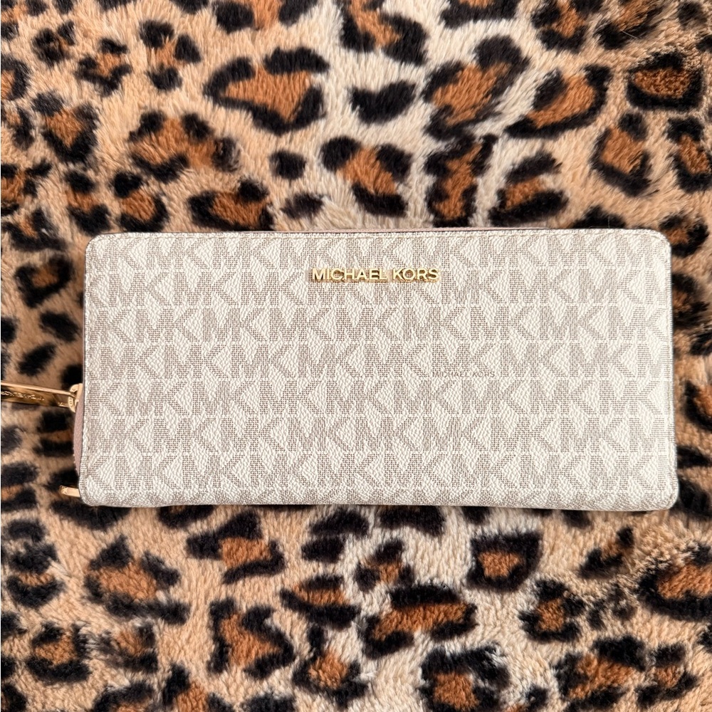 Michael Kors Cream Monogram Wallet